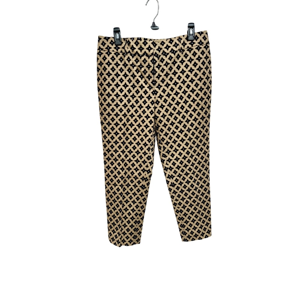 White House Black Market Slim‎ Ankle Pants Geometric Print Career Size 8S